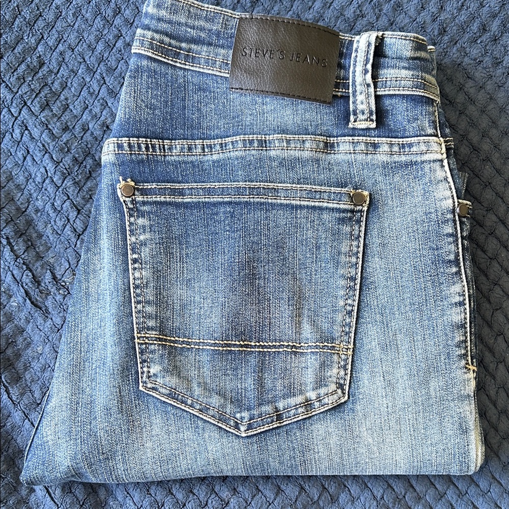 Steve's Jeans Men's Slim Fit Blue Jeans